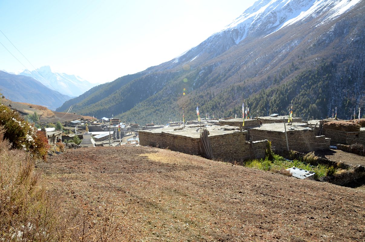 07 Looking Back At Khangsar On Trek To Tilicho Tal Lake 